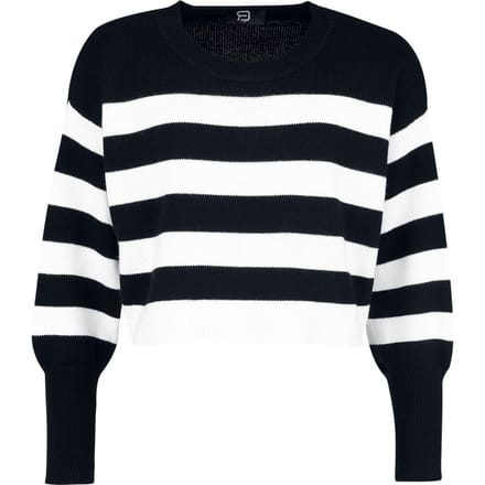 R.E.D. Rock-Engineered Design Zwart-wit gestreepte trui - Dames - S