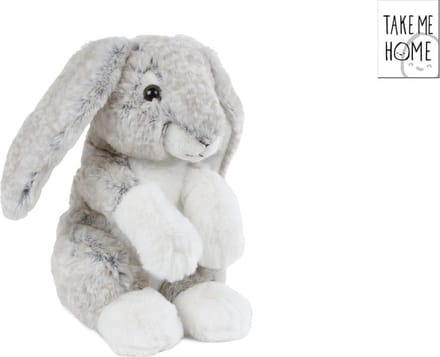 Take Me Home Knuffel Konijn Pluche 20 Cm Grijs