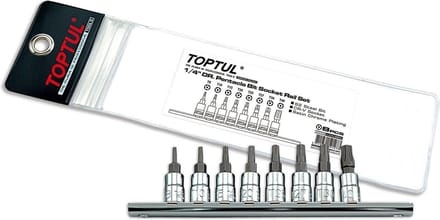 SET DOP TORX GAT 8PCS 1/4DR T8...T40