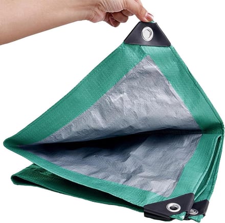 Waterdicht Afdekzeil - Zeil Dekzeil - Bescherming Buiten - Scheurbestendig Polyethyleen - 100 x 130 cm - Groen