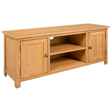 vidaXL - Tv-meubel - 110x35x44 - cm - massief - eikenhout