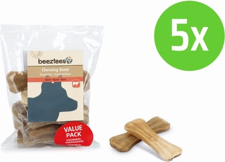 Beeztees Kauwbot - 7,5 cm - 10 Stuks - hondensnack - 5 Verpakkingen