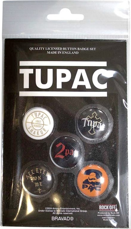 Tupac - All Eyez On Me Badge/button - Set van 5 - Multicolours