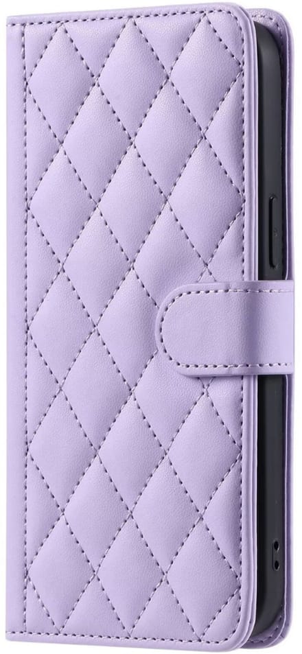 Hoesje geschikt voor iPhone 16e - Bookcase - Pasjeshouder - Koord - Kunstleer - Paars