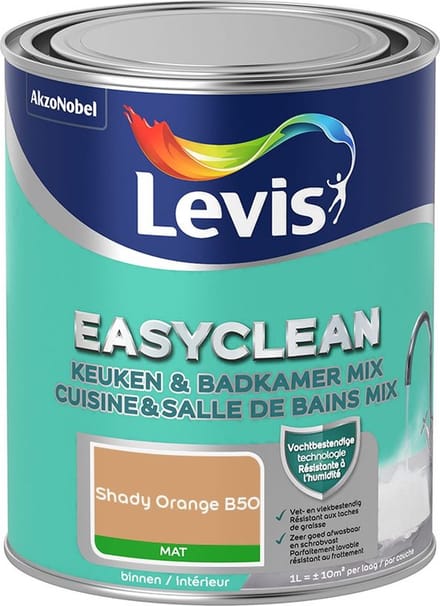 Levis - Easyclean Keuken & Badkamer Mix - Shady Orange B50 - Mengverf - 1 L