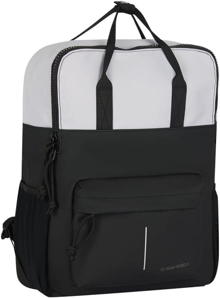 New Rebels Backham Springfield Zwart 16L Reflecterende Rugzak Waterafstotend Laptop 14