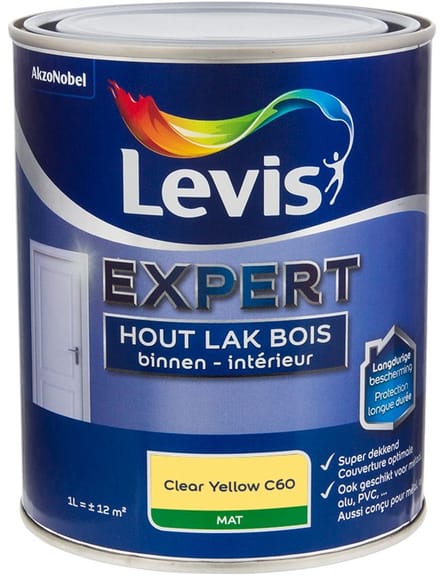 Levis - Expert Hout Lak Binnen Mat Mix - Clear Yellow C60 - Mengverf - 1 L