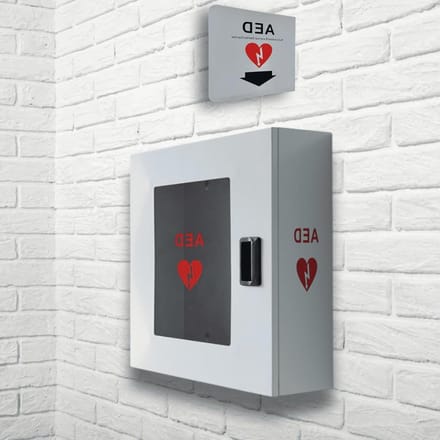 AED Opslagkast - Noodkast EHBO - Levens Redden - Universele Toepassing - 388 cm - Wit