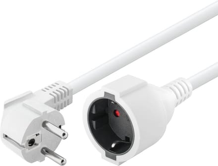 Verlengkabel Schuko 3 meter wit - Ideaal voor huishoudelijk gebruik