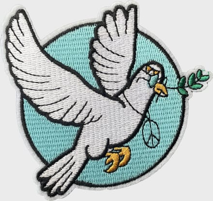Patchy® – Hippie Duif Strijkpatch - Strijkapplicatie - Strijkembleem - Badge - Patches