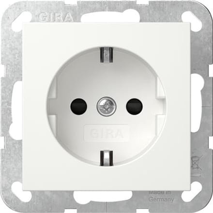 Gira Systeem 55 Schuko Veiligheid Plus Stopcontact - 445303