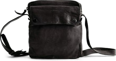 HAROLD'S Leren Schoudertas Submarine Crossbag Black Zwart