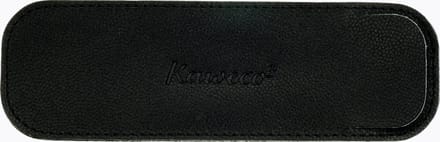Kaweco - Leather pouch ECO Long - Black - with print - 2 pens