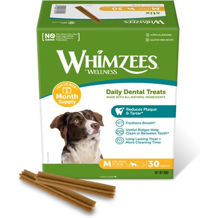 Voordeelpakket: 2x 900 g Whimzees Monthly Stix Box maat m hondensnacks