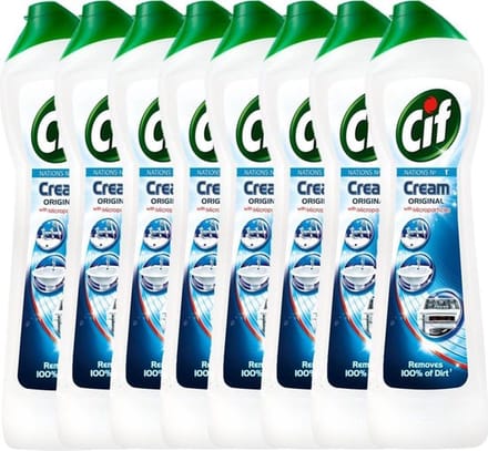 CIF Cream Original - 8 x 500 ml - Schuurmiddel - Voordeelverpakking
