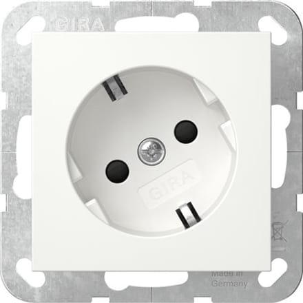 Gira Systeem 55 Schuko Stopcontact 30° Gedraaid Veiligheid Plus - 441803