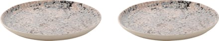 Palmer - Bord - Confetti - 27 cm - Roze - Stoneware - Bordenset - 2 stuks