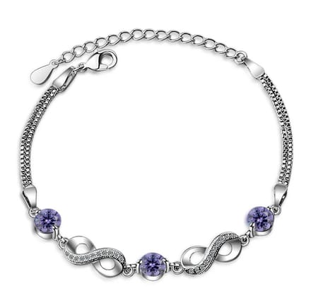 N3 Collecties 925 Sterling zilveren Infinity Chain Link verstelbare damesarmband