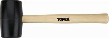 Topex Serie - Rubber Hamer - 50mm - 340g - Houten Steel