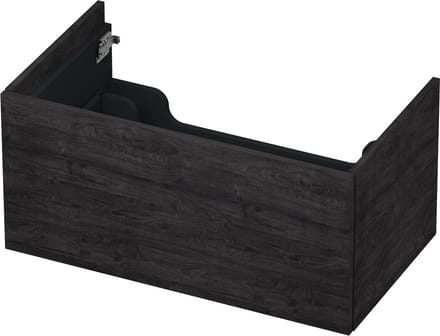 INK wastafelonderkast 1 lade greeploos push to open hout decor 80x45x38cm, houtskool eiken