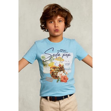 River Woods Normal Fit Basic T-shirt Bora Bora Mel Blue Größe: 04 | T-Shirts Outlet | kids | Blau