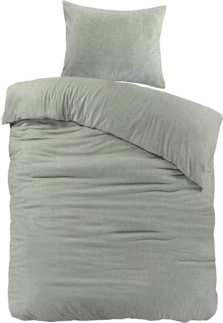 Papillon Brienz Flanel Dekbedovertrek - Eenpersoons - 140x200/220 cm - Groen
