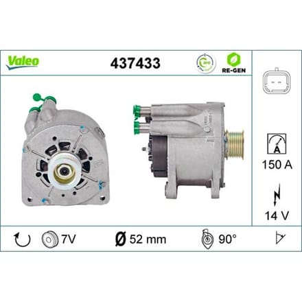 Dynamo / Alternator VALEO RE-GEN REMANUFACTURED VALEO 437433