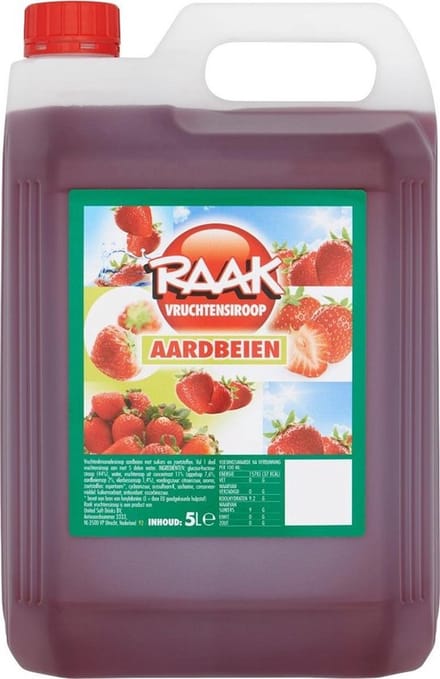Raak | Siroop Aardbei | 1 x 5 liter