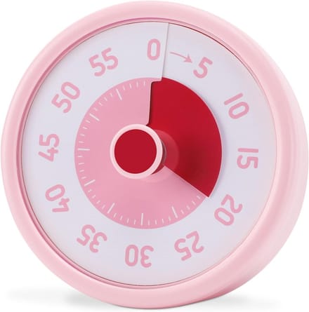 Visuele Timer - Klok - Tijd Beheren - Stille Werking - 60 Minuten - Roze