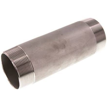 R 2 1/2'' RVS Dubbele Pijpnippel 20 Bar DIN 2982 - 200mm - FL2S-M-ST-212R-200L