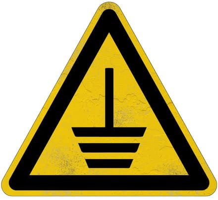 Aarding waarschuwingsbord | Sign Again materiaal | 40 cm