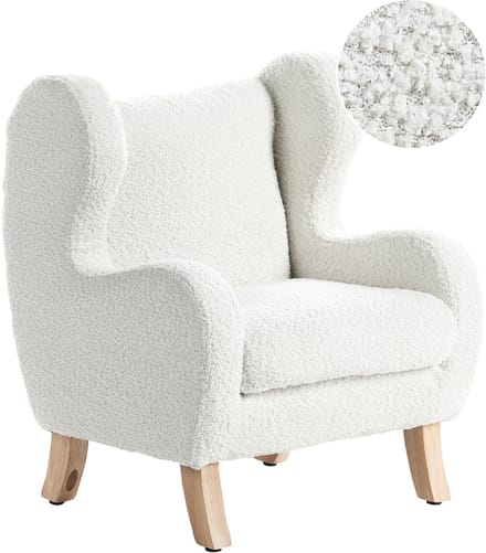 FARUM - Kinderfauteuil - Gebroken wit - Bouclé