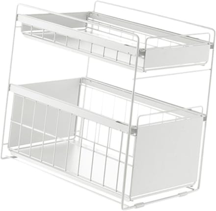 Onderbouw Organizer - Keukenlade Organizer - Ruimte Besparen - Uittrekbaar Ontwerp - 40 cm - Wit