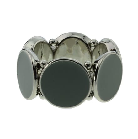 Behave - Rekarmband dames - Zilverkleur donkergrijs - Minimal chic