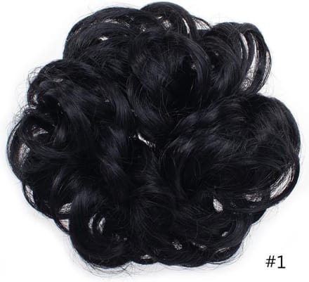 Jumada's - Stijlvolle Haarstuk zwart Bun 1B Wrap Extension Haar Bun - 40 Gram