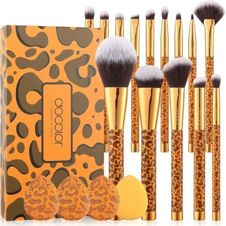 Docolor 14-delige geschenkdoos met gouden luipaardprint