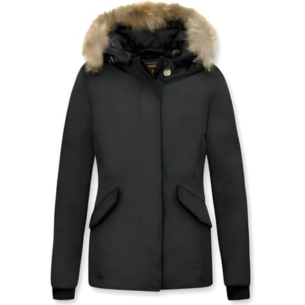 Beluomo Bontjassen winterjas wooly kort