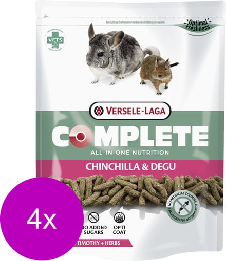 Versele-Laga Complete Chinchilla & Degu - Chinchillavoer - 4 x 500 g