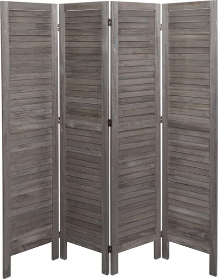 Kamerscherm MCW-G30, privacyscherm, shabby look 170x162cm ~ grijsbruin