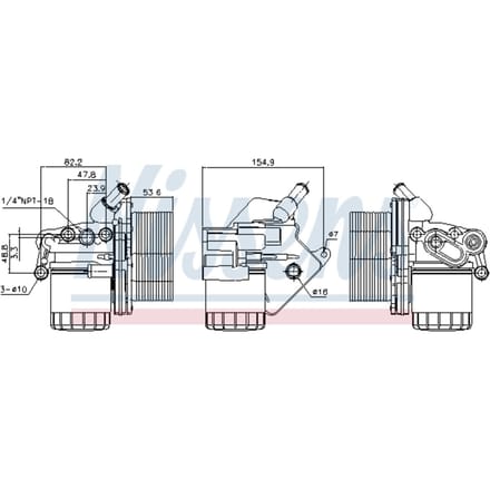 Olie radiator, motorolie NISSENS 90893