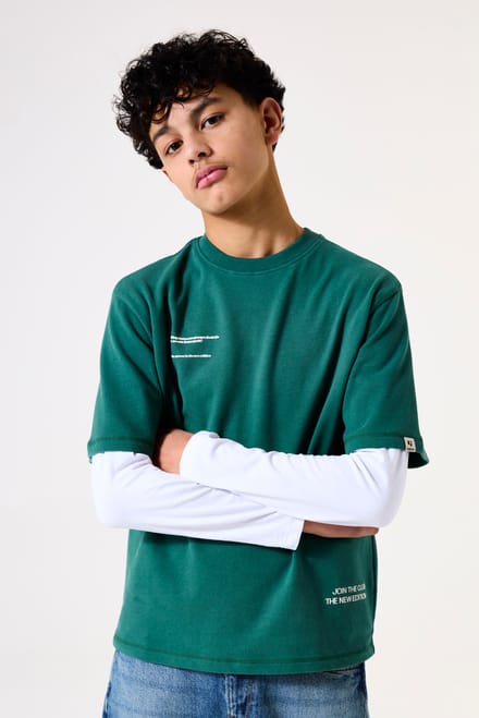T-shirt met bedrukte rug voor kinderen Garcia Freshness