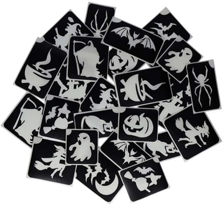 Superstar - XL Glitter tattoo Sjablonen Halloween (24 stuks)