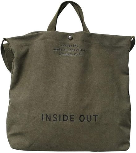 Dames Canvas Tote Bag Casual Schoudertas Werk Tas Handtas