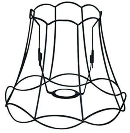 QAZQA granny frame - Retro Lampenkap - Ø 250 mm - Zwart -