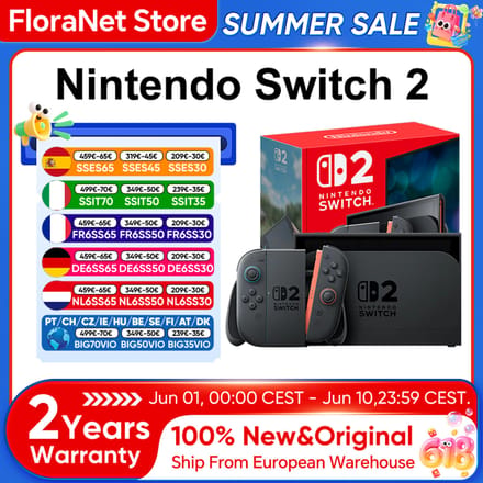 100% originele Nintendo Switch 2 7,9'' scherm Joy-Con-handgreep Verbeterde audio Verstelbare console NS2