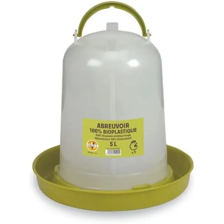 Bioplastic drinker for poultry Chick'A
