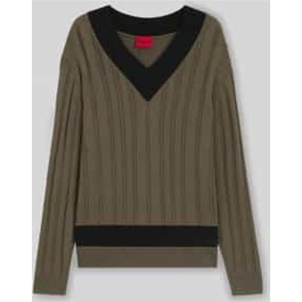 Oversized pullover van scheerwolmix