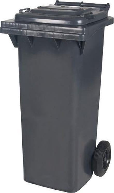 2-wiel afvalcontainer - 80 liter - grijs