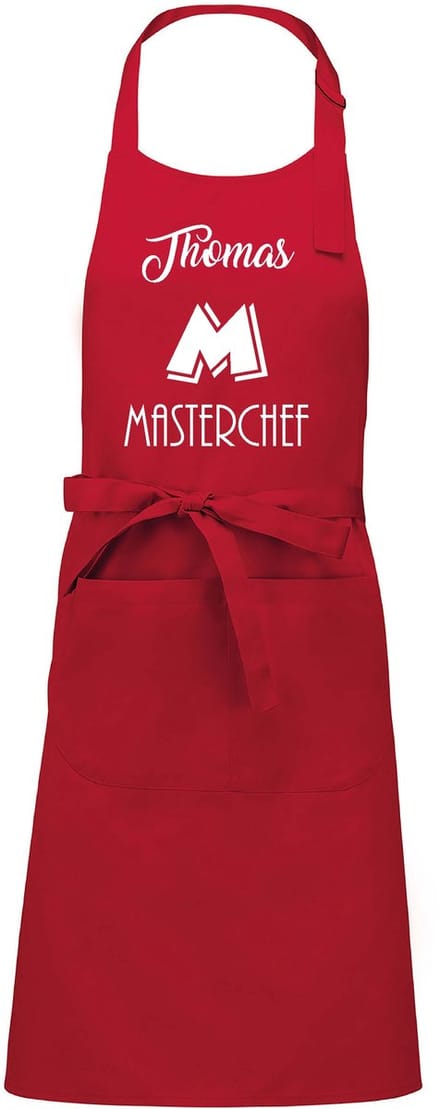 mijncadeautje - luxe keukenschort - Masterchef - rood