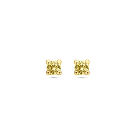 Oorknoppen Synth. Peridot 14K Geelgoud